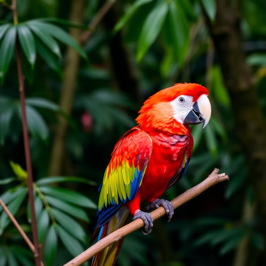 Scarlet Macaw in its natural habitat