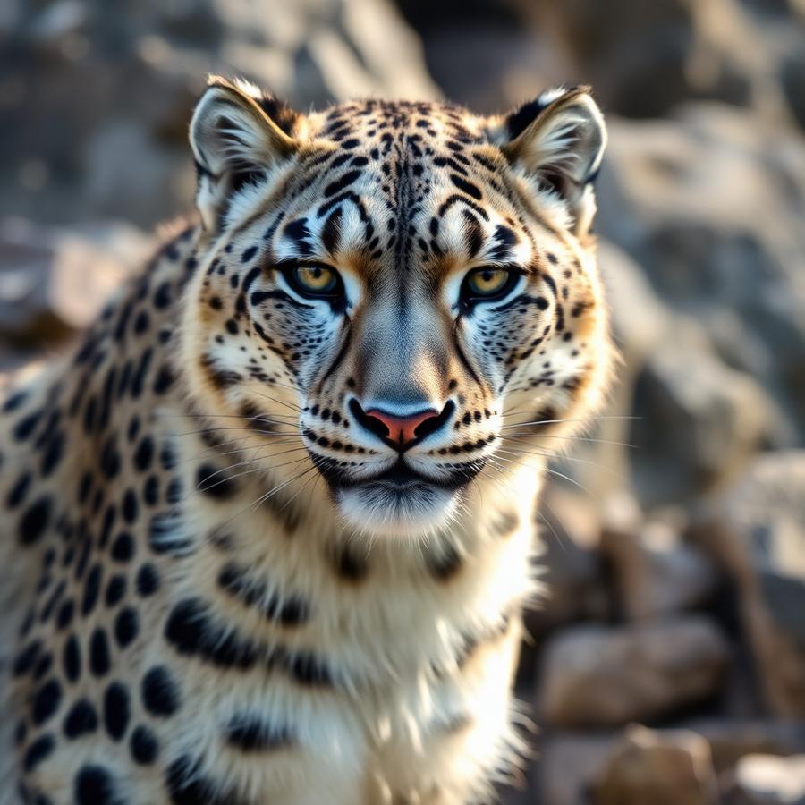 Snow Leopard in its natural habitat